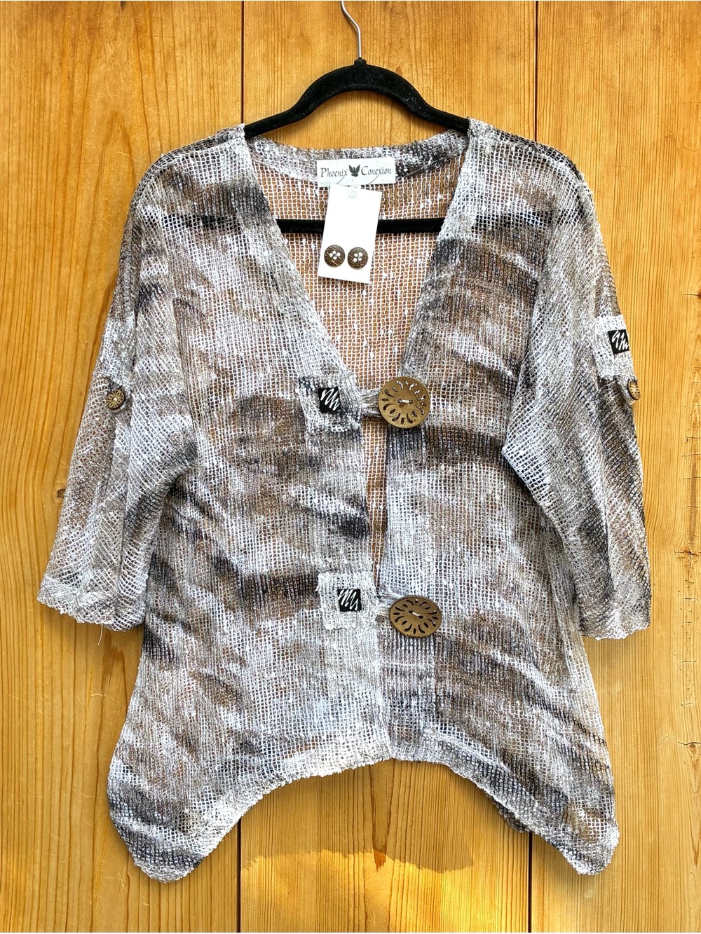 Phoenix Conexion NWT Open Weave Cardigan Sz Small